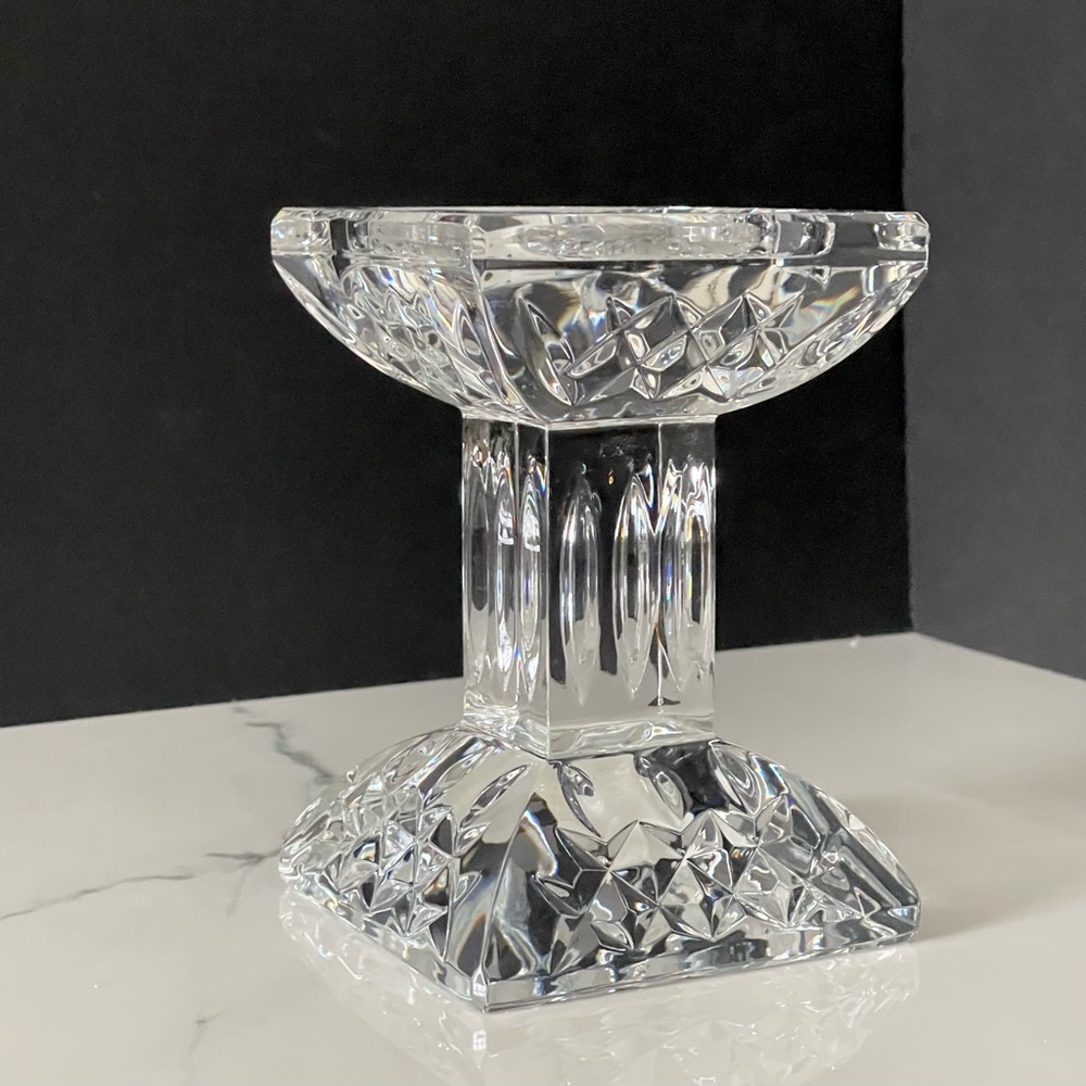 Blarney Square Pillar Candle Holder by Waterford Crystal